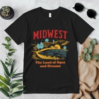 Midwest The Land Of Opes And Dreams Rustic Farm Premium T-Shirt