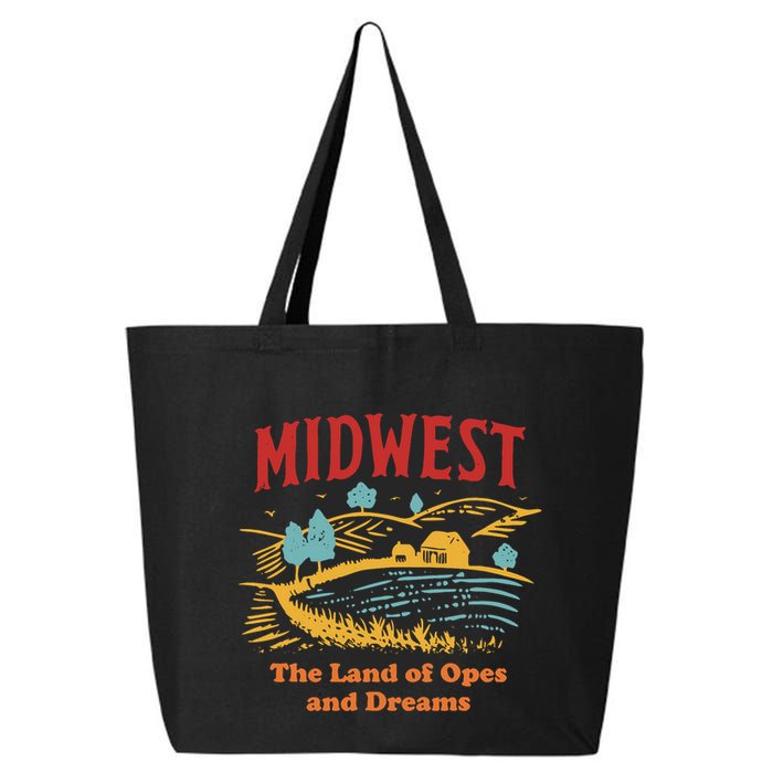 Midwest The Land Of Opes And Dreams Rustic Farm 25L Jumbo Tote