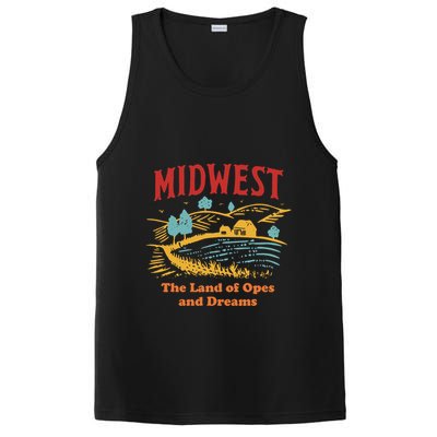 Midwest The Land Of Opes And Dreams Rustic Farm PosiCharge Competitor Tank