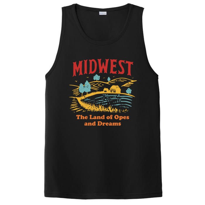 Midwest The Land Of Opes And Dreams Rustic Farm PosiCharge Competitor Tank