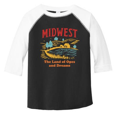 Midwest The Land Of Opes And Dreams Rustic Farm Toddler Fine Jersey T-Shirt