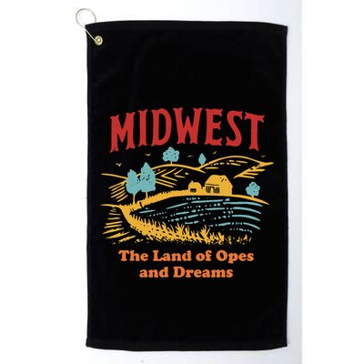 Midwest The Land Of Opes And Dreams Rustic Farm Golf Towel