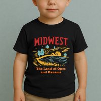 Midwest The Land Of Opes And Dreams Rustic Farm Toddler T-Shirt