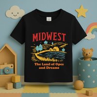 Midwest The Land Of Opes And Dreams Rustic Farm Toddler T-Shirt