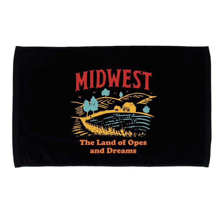 Midwest The Land Of Opes And Dreams Rustic Farm Microfiber Hand Towel