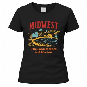 Midwest The Land Of Opes And Dreams Rustic Farm Women's T-Shirt