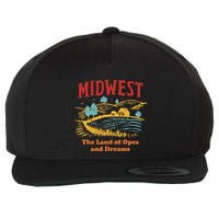 Midwest The Land Of Opes And Dreams Rustic Farm Wool Snapback Cap