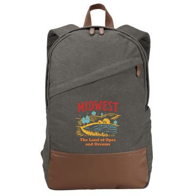 Midwest The Land Of Opes And Dreams Rustic Farm Cotton Canvas Backpack
