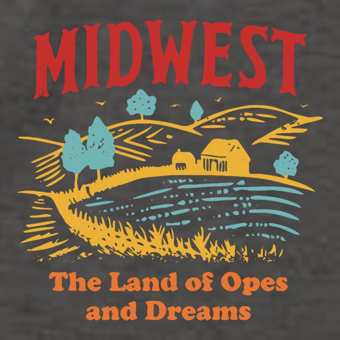 Midwest The Land Of Opes And Dreams Rustic Farm Vector Backpack