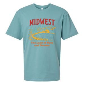 Midwest The Land Of Opes And Dreams Rustic Farm Sueded Cloud Jersey T-Shirt