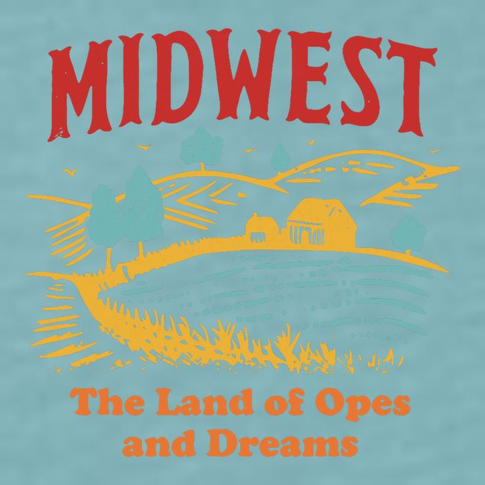 Midwest The Land Of Opes And Dreams Rustic Farm Sueded Cloud Jersey T-Shirt