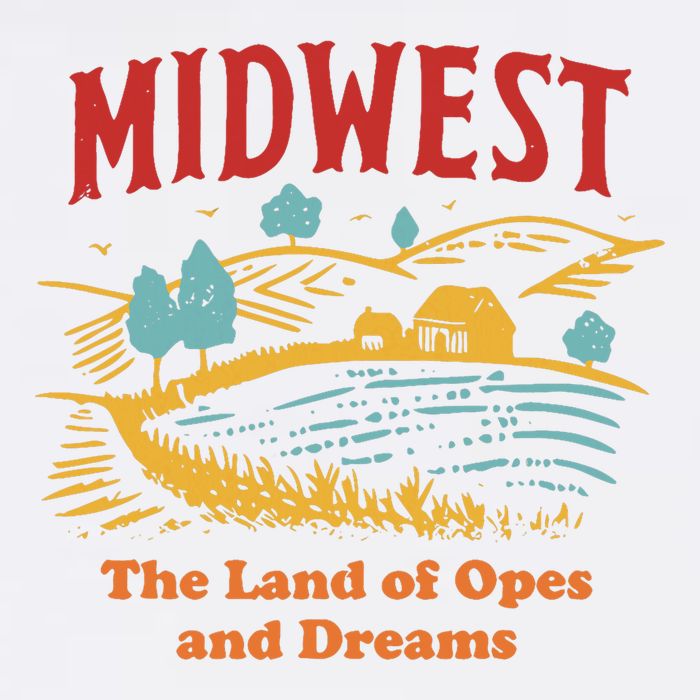 Midwest The Land Of Opes And Dreams Rustic Farm Garment-Dyed Sweatshirt