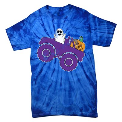 Monster Truck Lazy Halloween Costume Funny Ghost Pumpkin Great Gift Tie-Dye T-Shirt