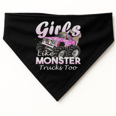 Monster Truck Like Monsters Too Birthday Gift USA-Made Doggie Bandana