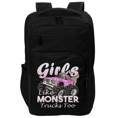 Monster Truck Like Monsters Too Birthday Gift Impact Tech Backpack