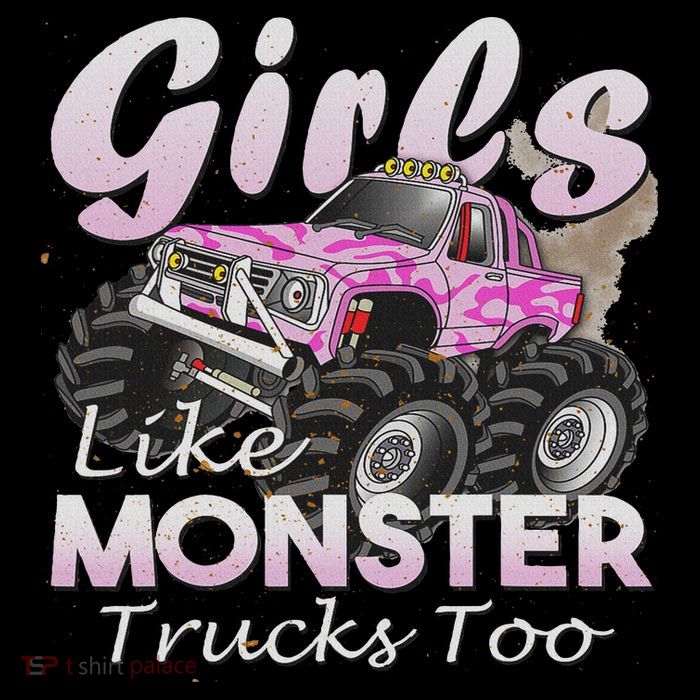 Monster Truck Like Monsters Too Birthday Gift Polo