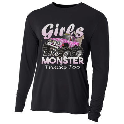 Monster Truck Like Monsters Too Birthday Gift Cooling Performance Long Sleeve Crew