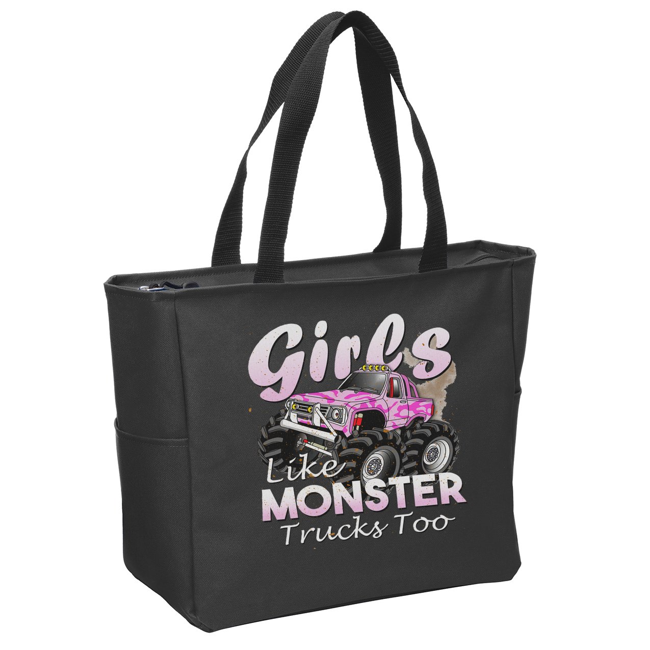 Monster Truck Like Monsters Too Birthday Gift Zip Tote Bag