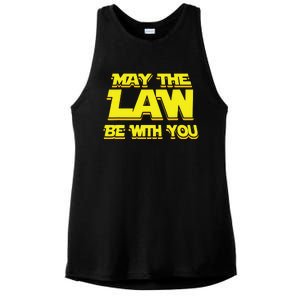 May The Law Be With You Funny New Lawyer Attorney Ladies PosiCharge Tri-Blend Wicking Tank