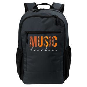 Music Teacher Leopard Squad Cute Fall Autumn Thanksgiving Daily Commute Backpack