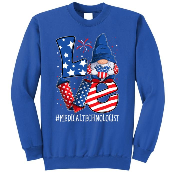 Medical Technologist Love 4th Of July Gnome Usa Patriotic Gift Sweatshirt