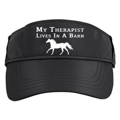 My Therapist Lives In A Barn Horse Equestrian Adult Drive Performance Visor