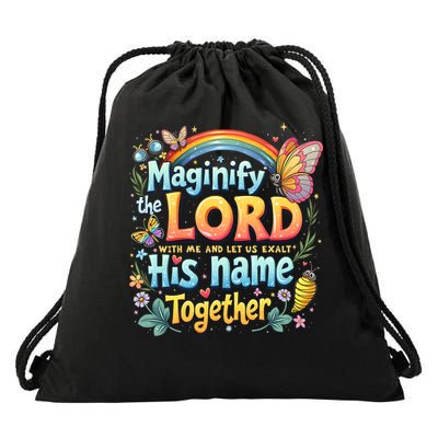 Magnify The Lord Christian VBS 2025 Christian Summer camp Drawstring Bag
