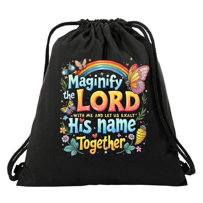 Magnify The Lord Christian VBS 2025 Christian Summer camp Drawstring Bag