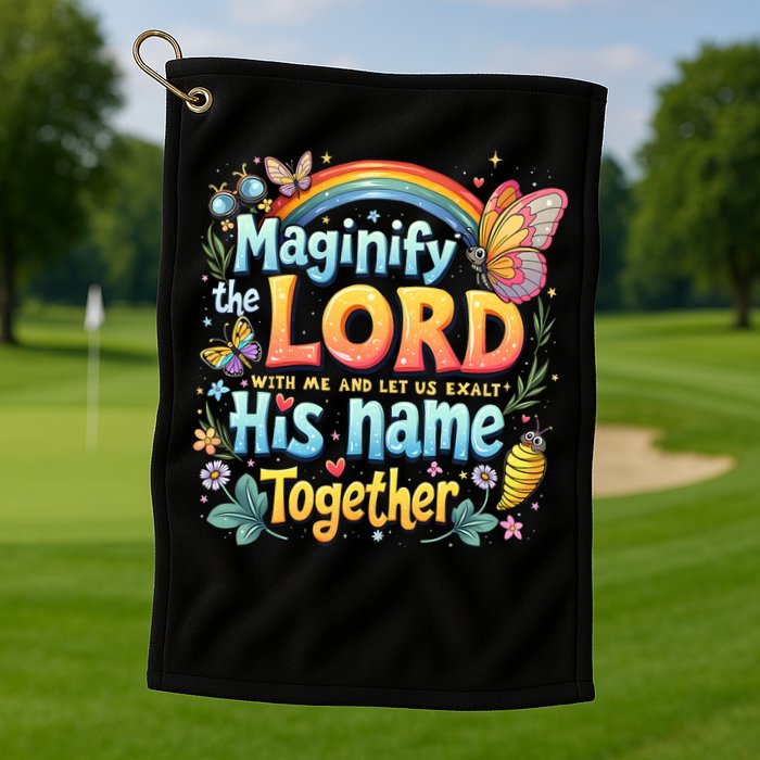 Magnify The Lord Christian VBS 2025 Christian Summer camp Golf Towel