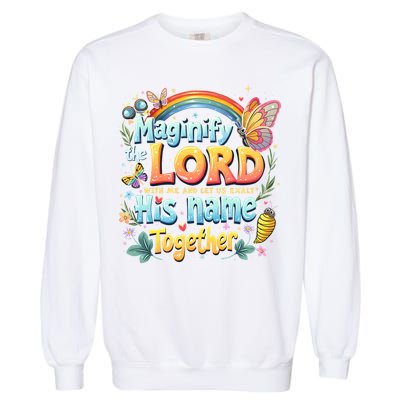 Magnify The Lord Christian VBS 2025 Christian Summer camp Garment-Dyed Sweatshirt