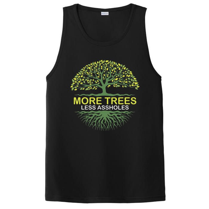 More Trees Less Assholes Environmentalist Earth Advocate PosiCharge Competitor Tank