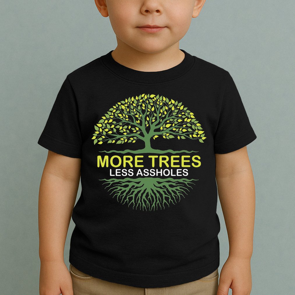 More Trees Less Assholes Environmentalist Earth Advocate Toddler T-Shirt