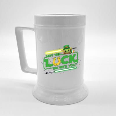 May The Luck Be With You Light Saber Saint Patrick's Day Beer Stein