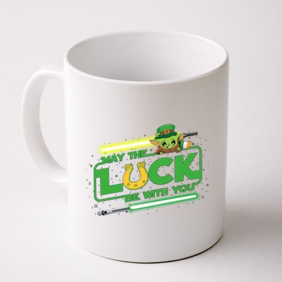 May The Luck Be With You Light Saber Saint Patrick's Day Coffee Mug