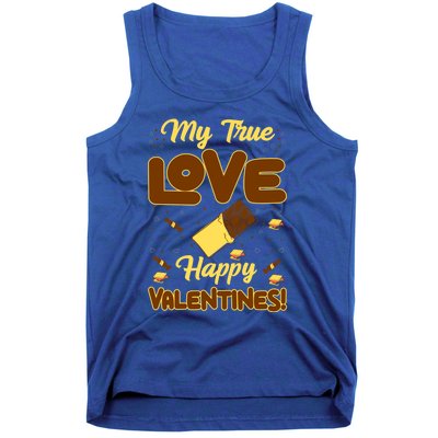 My True Love Happy Valentines Day Funny Chocolate Bar Lover Gift Tank Top