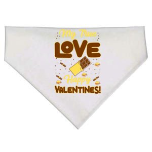 My True Love Happy Valentines Day Funny Chocolate Bar Lover Gift USA-Made Doggie Bandana