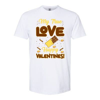 My True Love Happy Valentines Day Funny Chocolate Bar Lover Gift Softstyle® CVC T-Shirt