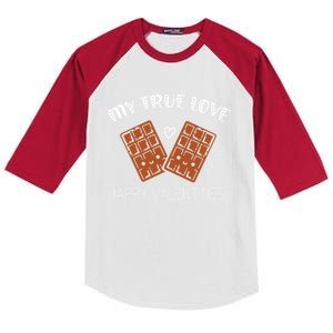 My True Love Happy Valentines Day Funny Chocolate Bar Lover Funny Gift Kids Colorblock Raglan Jersey