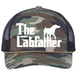 Men The Labfather Funny Lab Labrador Dog Owner Dad Daddy Father Retro Rope Trucker Hat Cap