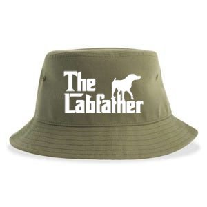 Men The Labfather Funny Lab Labrador Dog Owner Dad Daddy Father Sustainable Bucket Hat