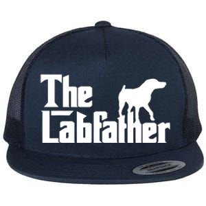 Men The Labfather Funny Lab Labrador Dog Owner Dad Daddy Father Flat Bill Trucker Hat