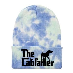 Men The Labfather Funny Lab Labrador Dog Owner Dad Daddy Father Tie Dye 12in Knit Beanie