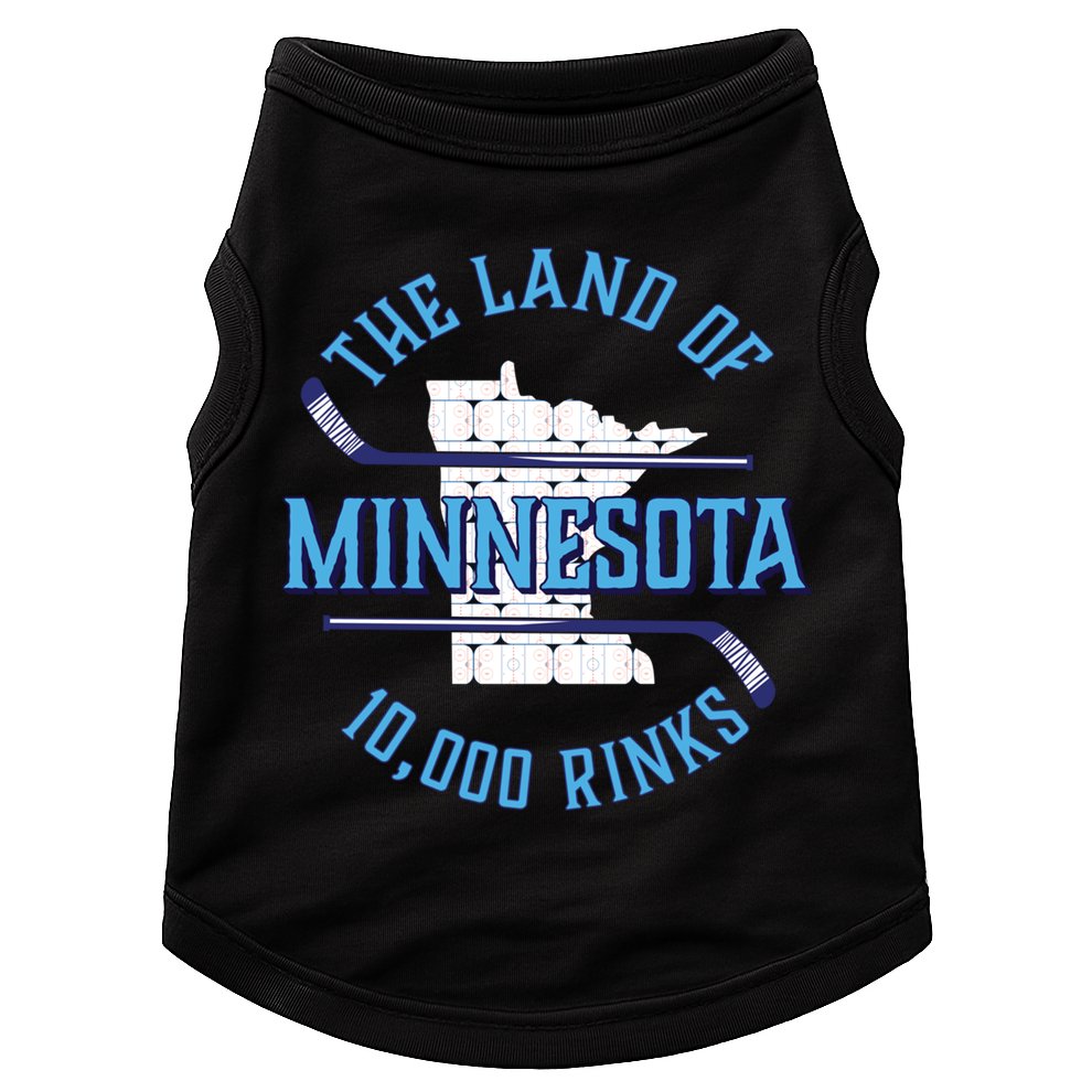Minnesota The Land Of 10 000 Rinks Cool Gift Hockey Gift Doggie Tank