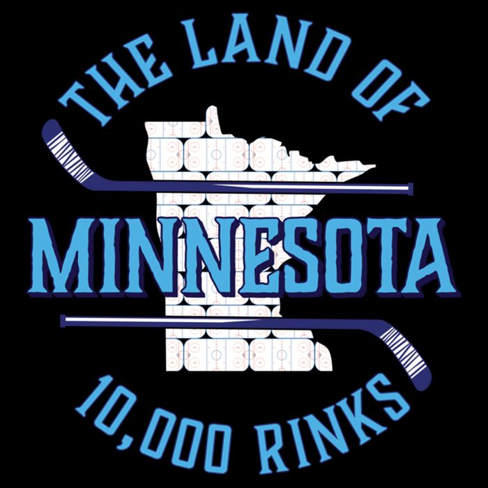 Minnesota The Land Of 10 000 Rinks Cool Gift Hockey Gift Bucket Hat