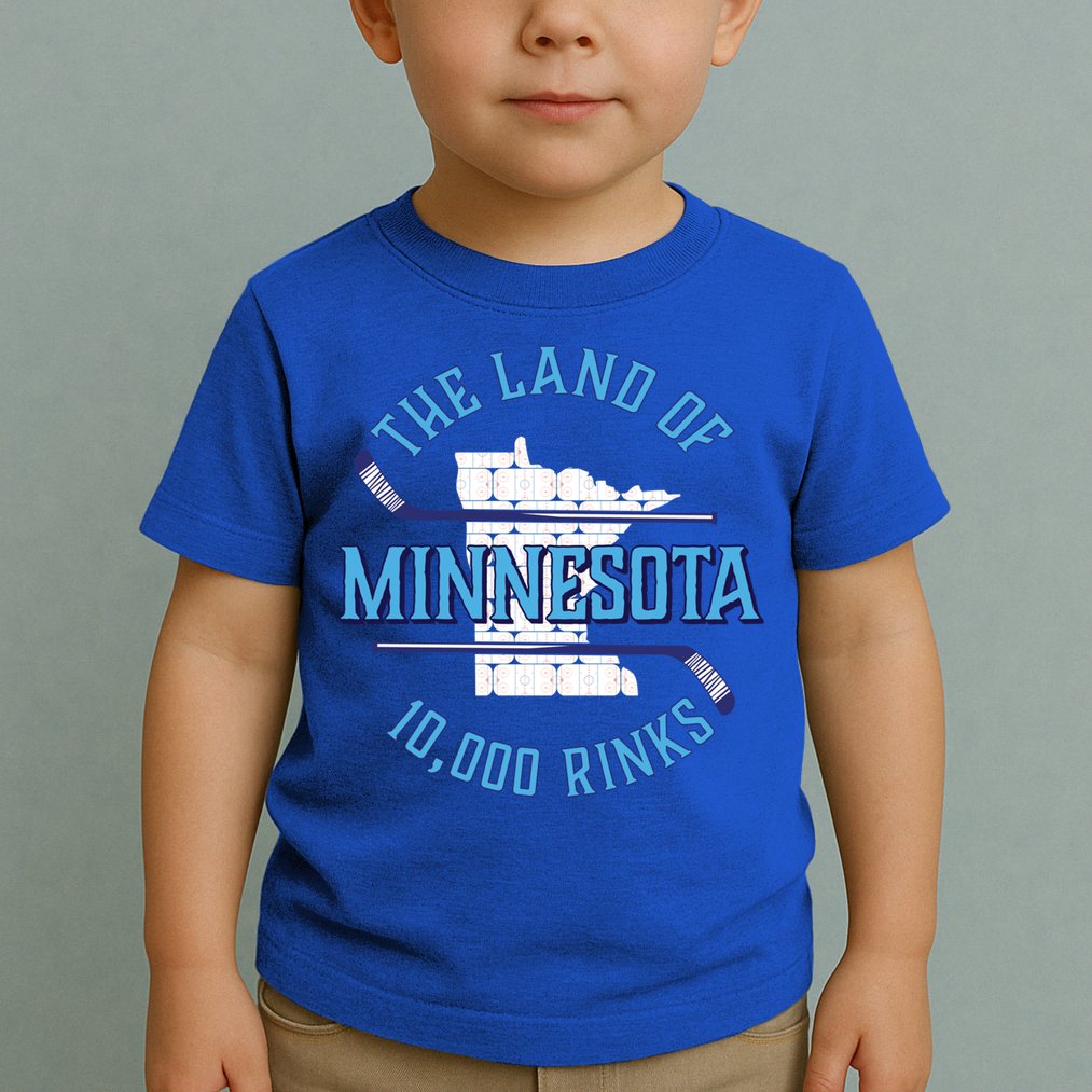 Minnesota The Land Of 10 000 Rinks Cool Gift Hockey Gift Toddler T-Shirt
