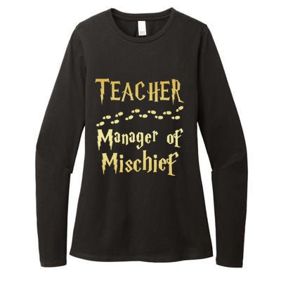 Magical Teacher Manager Of Mischief Birthday Family Party Womens CVC Long Sleeve Shirt