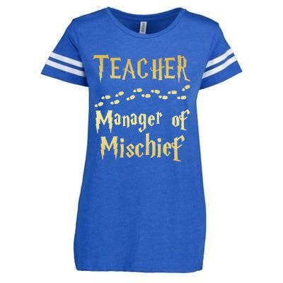 Magical Teacher Manager Of Mischief Birthday Family Party Enza Ladies Jersey Football T-Shirt