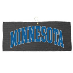 Minnesota Text Large Microfiber Waffle Golf Towel