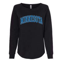 Minnesota Text Womens California Wash Sweatshirt