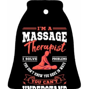 Massage Therapist Masseuse Masseur Therapy Body Treatment Ceramic Bell Ornament